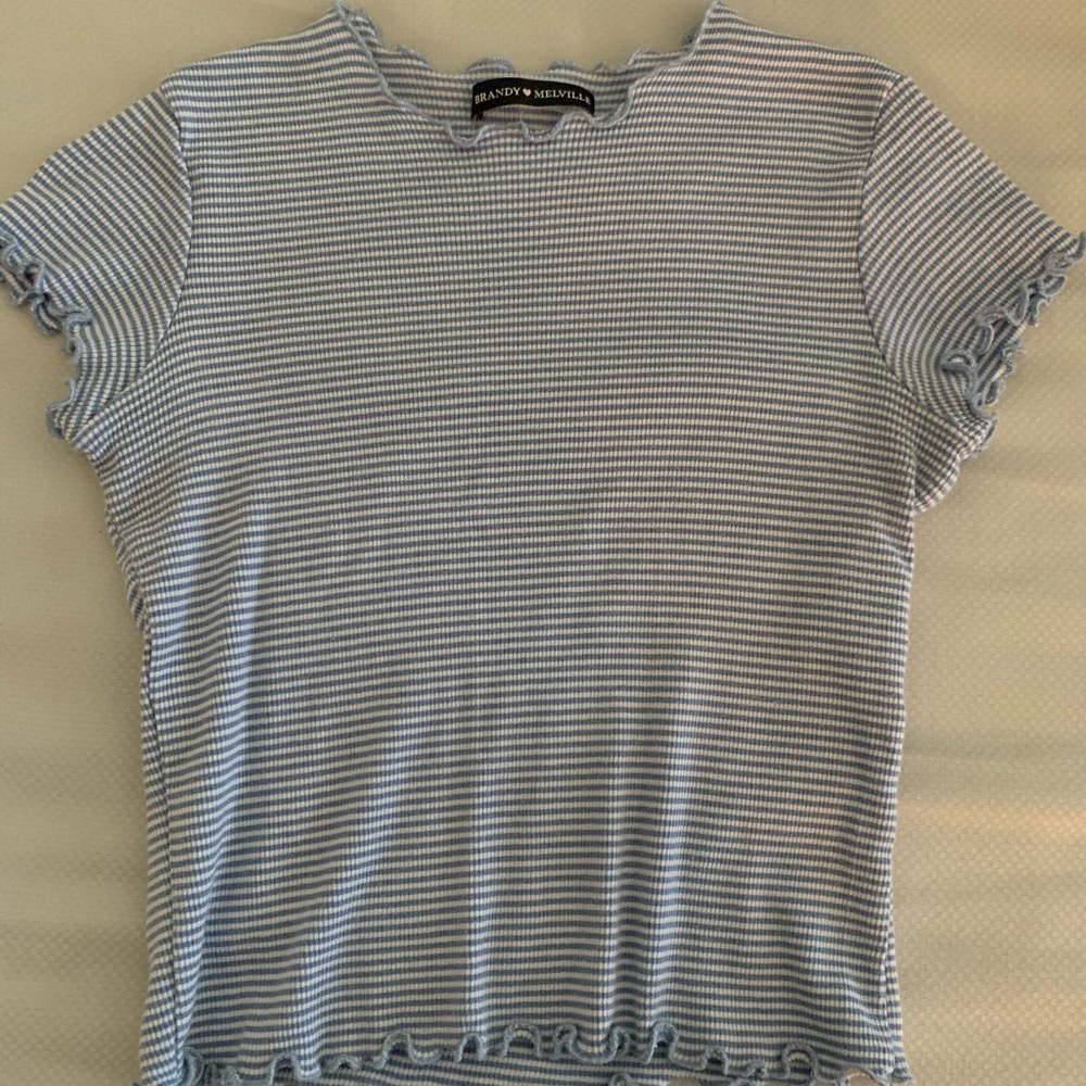 Brandy Melville Striped Crop Shirt